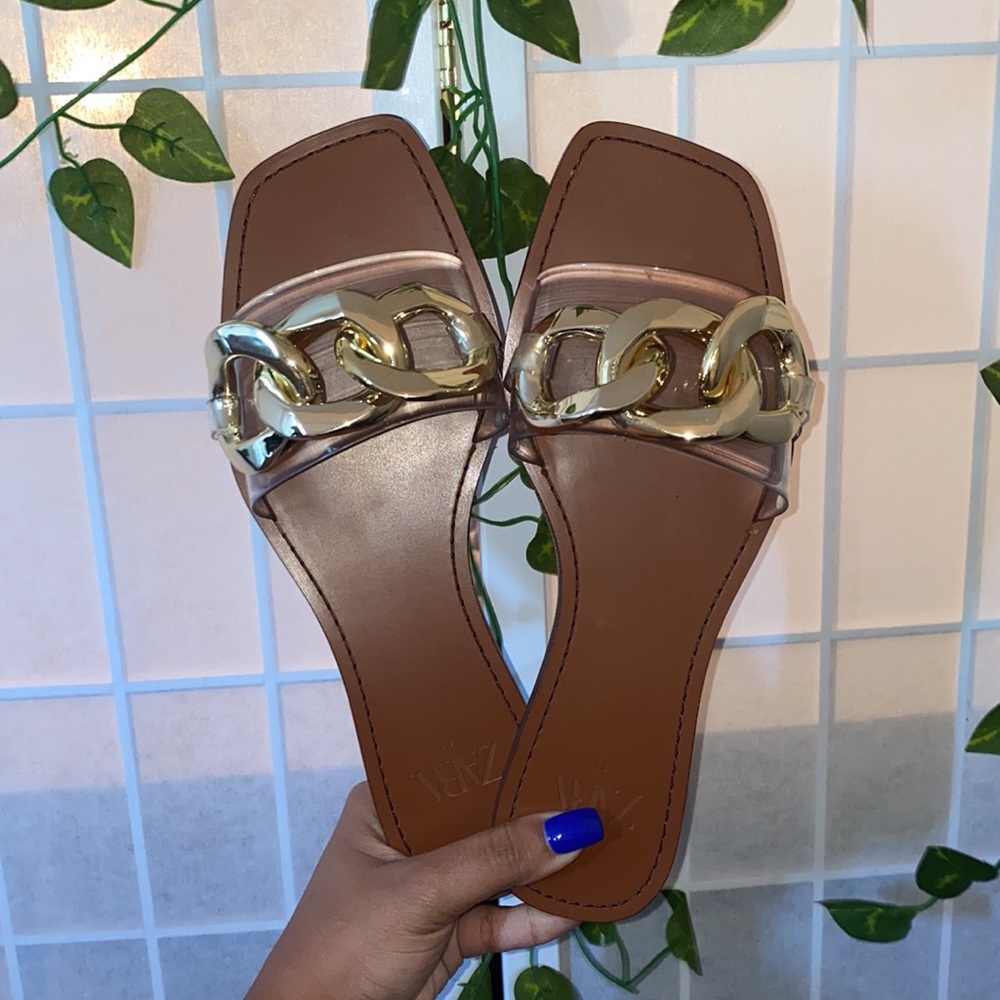 Gold Chain Sandals